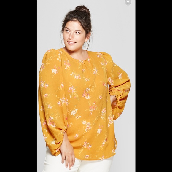 Ava & Viv Tops - Gorgeous Ava & Viv Yellow Long Sleeve blouse